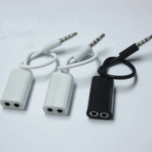 Funkcjonalny rozdzielacz słuchawkowy typu Y, transmisja dwukierunkowa. Adapter audio 3,5 mm żeński na dwa męskie do smartfonów, laptopów i