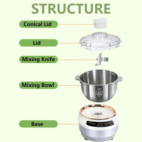 Electric Dough Maker Machine With Fermentation Function 5L/7L Large Capacity Built In Intelligent Constant Temp Heating 1