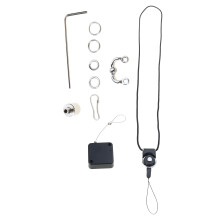 Parrots Leashes Regulable Parrots Tethers-Black 5.5mm ring
