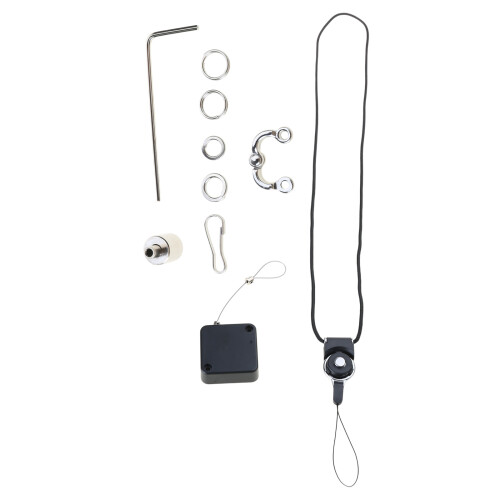 Parrots Leashes Regulable Parrots Tethers-Black 5.5mm ring
