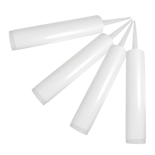 4St Lege Afdichtingspistool Tubes, Hervulbare Plastic Kitbuis, Wit
