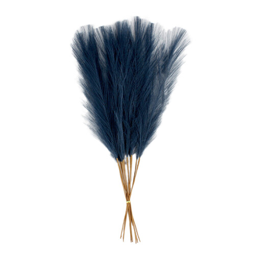 30Pcs Artificial Pampasgrass Dried Flower Decoration for-Blue
