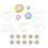 1 set geassorteerde dromenvanger metalen ringen set 1