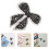 4 Unidades De Ferro Patches Preto Com Strass Para 11