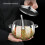 Clear Glass Storage Jar Elegant Glass and-   small 5