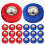 20 Mini Puck Sostitutivi Per Shuffleboard Palline 10
