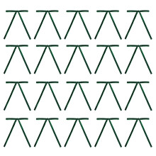 20Pcs Velvets Fringes Bowknot with Twist Tie Stylish-dark green