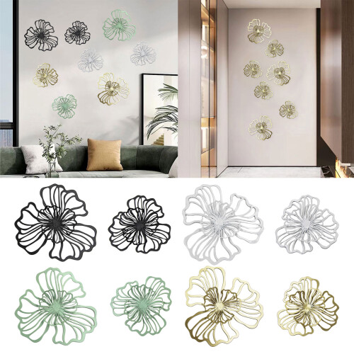 Contemporary Metal Wall Sculpture Double Layered-White Large 2