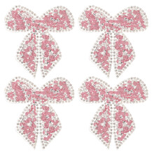 4 Unidades De Ferro Patches Com Strass Para Costurar