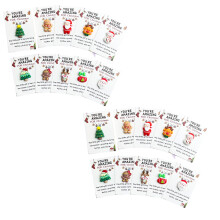 Resin Little Pocket Santa Hug Christmas Cards Holiday-20pcs