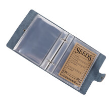 Set Organizzatore Per Semi In Pelle Con 25 E 50 Buste