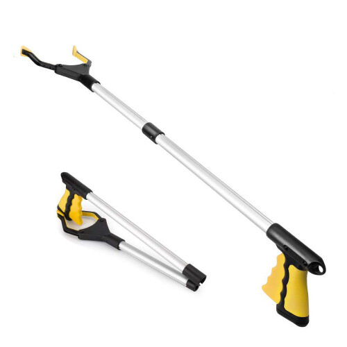 Πτυσσόμενο & Φορητό, Κίτρινο 32" Reacher Grabber, Εργονομική Λαβή, Ασφαλές Φτάσιμο για