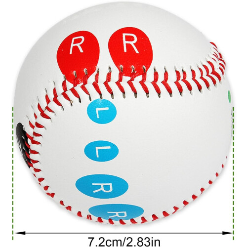 Competition Training Baseball 9Inch Soft/Hard Practice Ball For Pitching Hitting Fielding With Finger Placement Markers 2