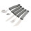 5pcs Grey Adaptive Cutlery Set Non-Slip Handle for Elderly 1