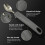 5pcs Grey Adaptive Cutlery Set Non-Slip Handle for Elderly 4