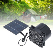 5W afzuigventilator op zonne-energie - Houdt schuren en kippenhokken fris