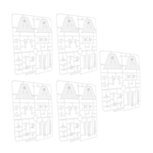 5 Pack Transparent ABS Action Figure Stand Set for 1/144 Models