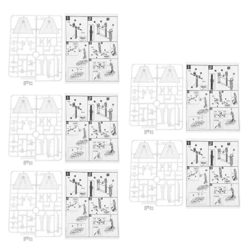 5 Pack Transparent ABS Action Figure Stand Set for 1/144 Models 2