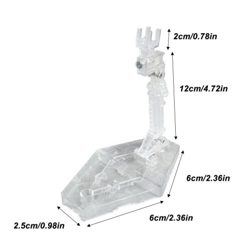 5 Pack Transparent ABS Action Figure Stand Set for 1/144 Models 1