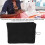600D Oxford Sewing Machine Cover Dust Protector with Storage Pockets Black 4