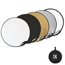 Reflector plegable 5 en 1 de 60 cm para fotografía, portátil y multicolor