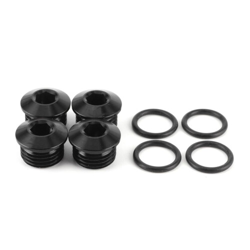 6AN Male Hex Head Socket with ORing Kit Aluminium Alloy Black Anodized 1