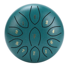 6 inch regendrum handpan percussie 11 tonen groen koolstofstaal stijlvol