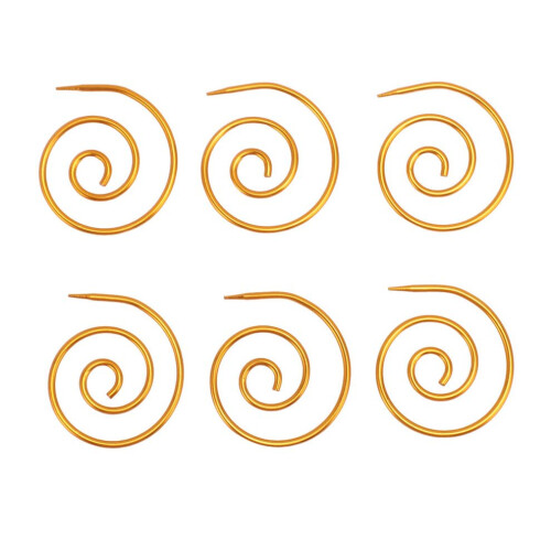 6 st spiralkabelsticknålar multifunktionella