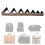 7Pcs Leather Cutting Dies Set 20-50mm Triangular Shape DIY Craft Tools 3