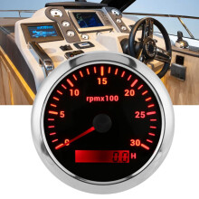 Tacómetro para coche y barco, ajustable de 85 mm, de 0 a 3000 rpm, con retroiluminación de 7 colores