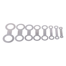 8-delige reparatieset voor saxofoonpads, metaal, zilverkleurig, licht.