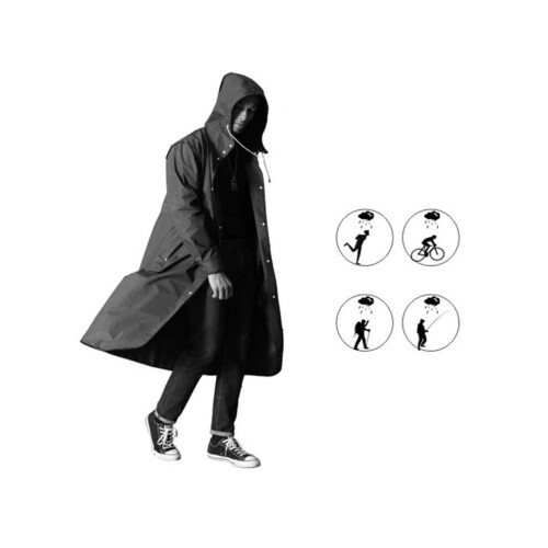 EVA Waterproof Breathable Rain Coat Windbreaker XXL, W Pattern 2