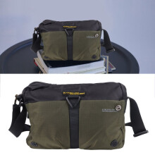 Bolso bandolera impermeable de tela Oxford Green Man, multicapa, para llevar al hombro