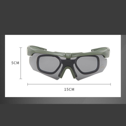 OD Green UV Protective Motorcycle Goggles 181g Half Frame 1