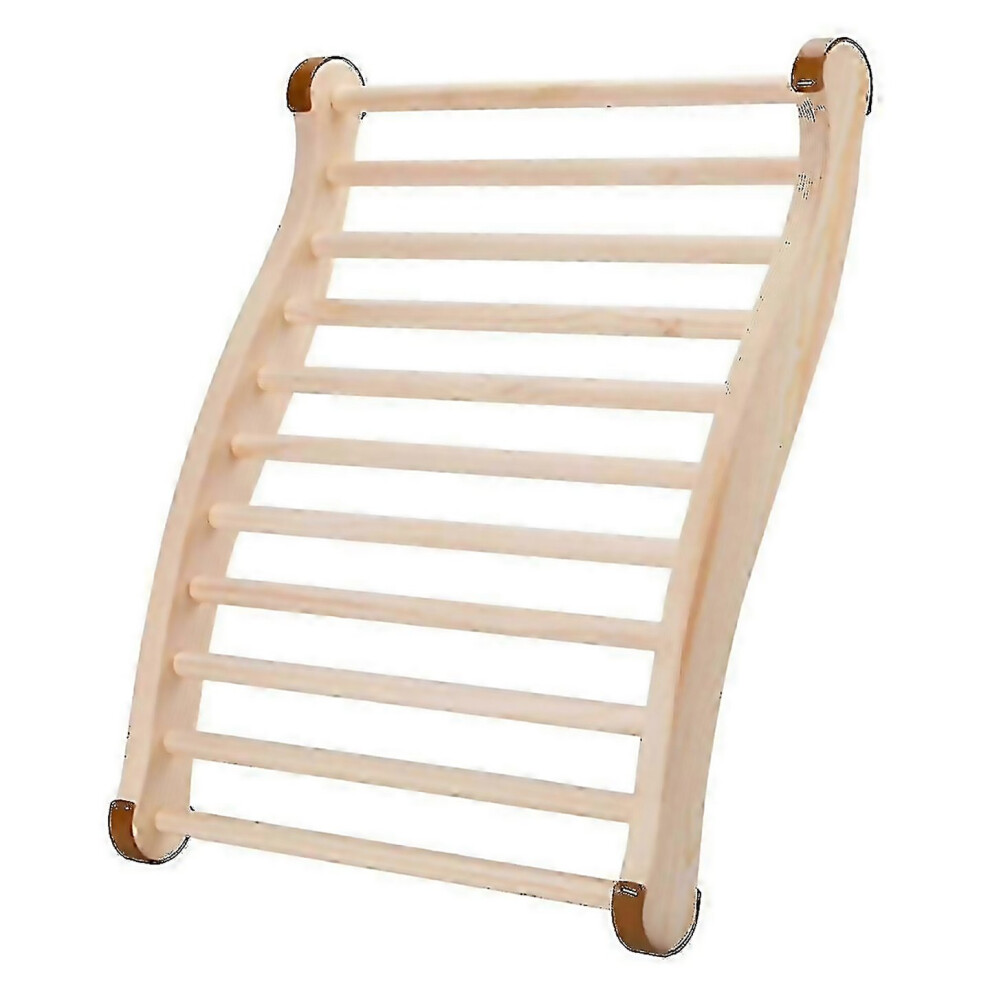 For 2025 Sauna Backrest, Wooden Sauna Backrest, Ergonomic S-Shaped Backrest, Suitable for Sauna Recovery, He