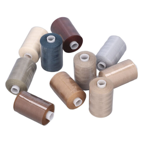 10 Color Gray Sewing Machine Thread Set, Polyester, 3.2x6cm