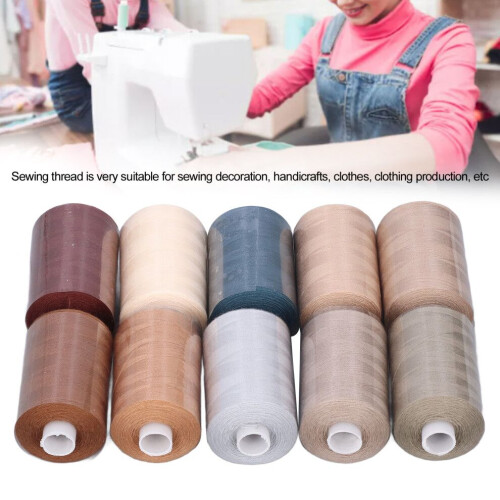 10 Color Gray Sewing Machine Thread Set, Polyester, 3.2x6cm 2