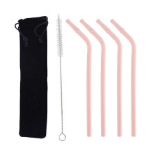 Reusable Silicone Drinking Straws, Flexible Striped Bendy Sipper Tubes For Stainless Steel Tumblers, Soft To Bite Down On, Extremely Durable And Easy
