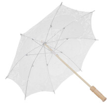 Parasol en dentelle blanche pour photos de mariage vintage et événements costumés
