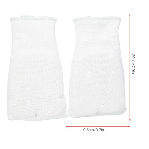 Weiße Boxhandschuhe, Taekwondo-Handschutz, 20 x 9,5 cm, Einheitsgröße 2