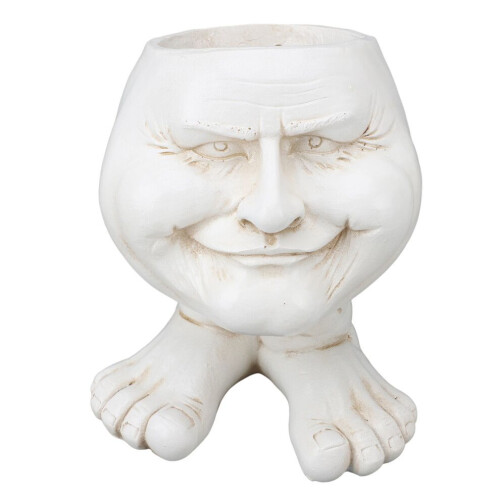 Weißer Harz-Blumentopf Typ 1 für Garten, Balkon, 20 cm 1