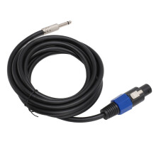3 meter (10ft) luidsprekerverlengkabel met 1/4 inch mannelijke connector en PVC-draad