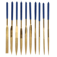10 stuks titanium gecoate diamantnaaldvijlen 160 mm voor staal en glas
