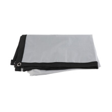 Draagbaar PVC-projectiescherm van 72 inch voor wandmontage, inclusief haken.