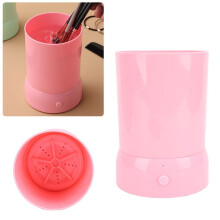 Bärbar rosa sminkborstrengöringsmaskin USB 10x14cm