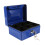 Portable Blue Security Box Iron Safe with 2 Keys and 6 Compartments 1