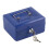 Portable Blue Security Box Iron Safe with 2 Keys and 6 Compartments 2