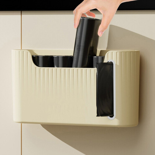 Innovative Wall Mounted Trash Bag Storage Box Easy Access Design 2