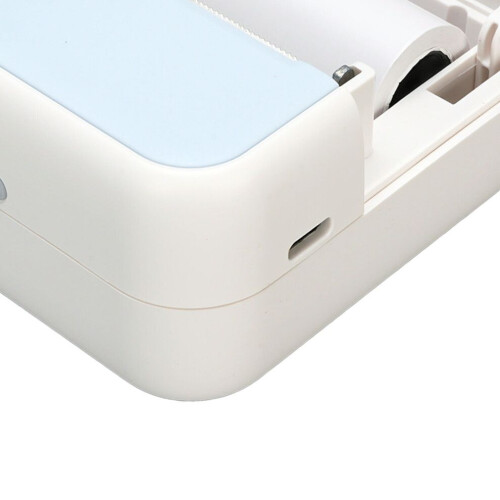 Portable Thermal Printer with 5 Rolls, 57mm, Blue, BT, Rechargeable 2