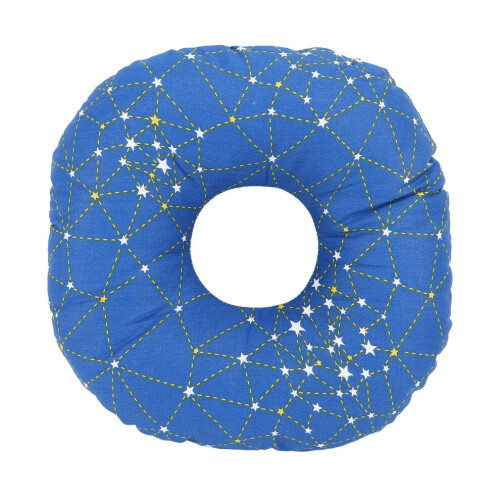 Almohada de algodón para dormir de lado, 28 x 8 cm, transpirable, con forma de dona 2